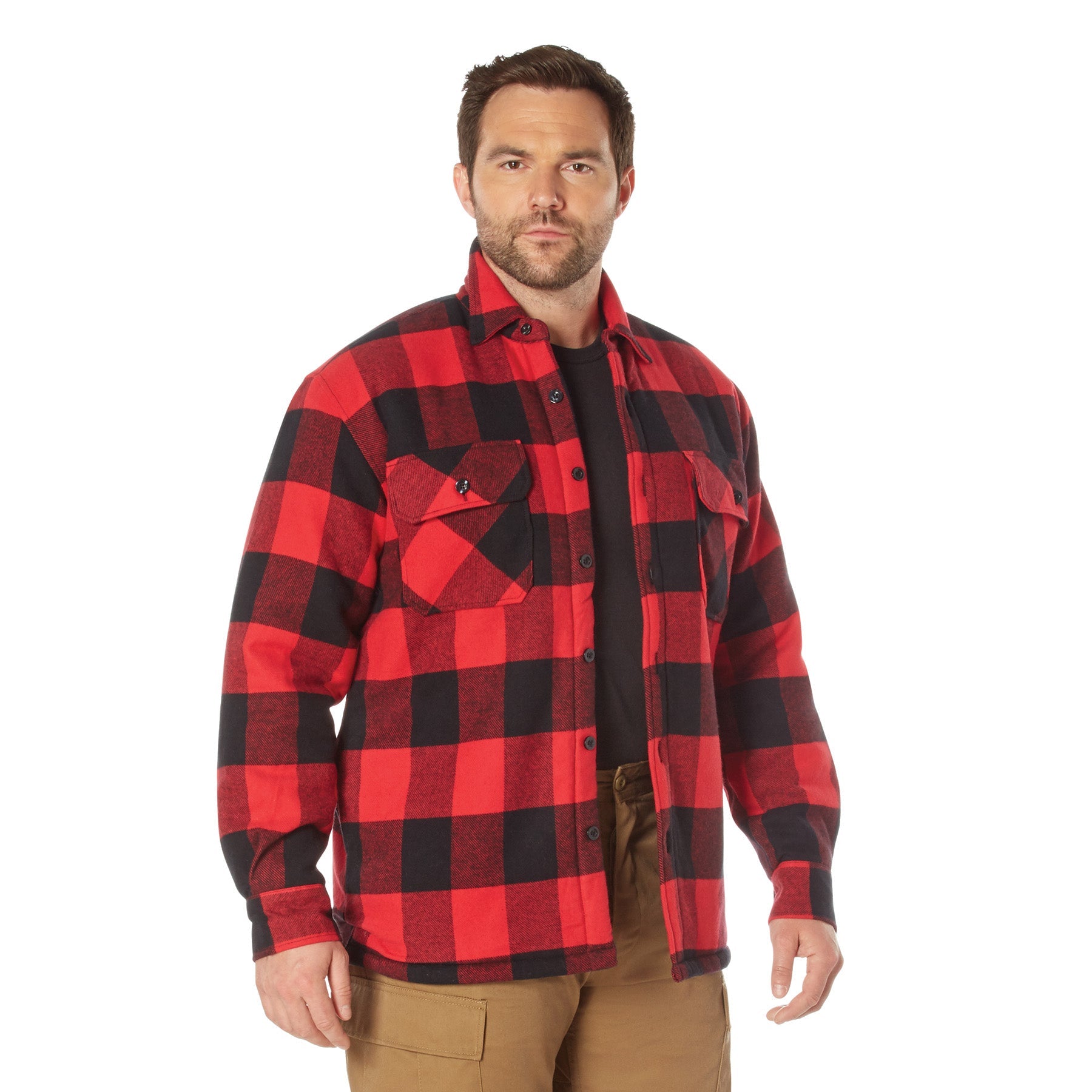 Rothco Extra Heavyweight Buffalo Plaid Sherpa Lined Flannel Shirts LARSON TACTICAL SUPPLY