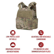 Rothco Laser Cut MOLLE Plate Carrier Vest LARSON TACTICAL SUPPLY
