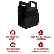 Rothco Laser Cut MOLLE Plate Carrier Vest LARSON TACTICAL SUPPLY