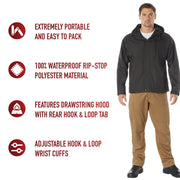 Rothco Packable Rain Jacket LARSON TACTICAL SUPPLY