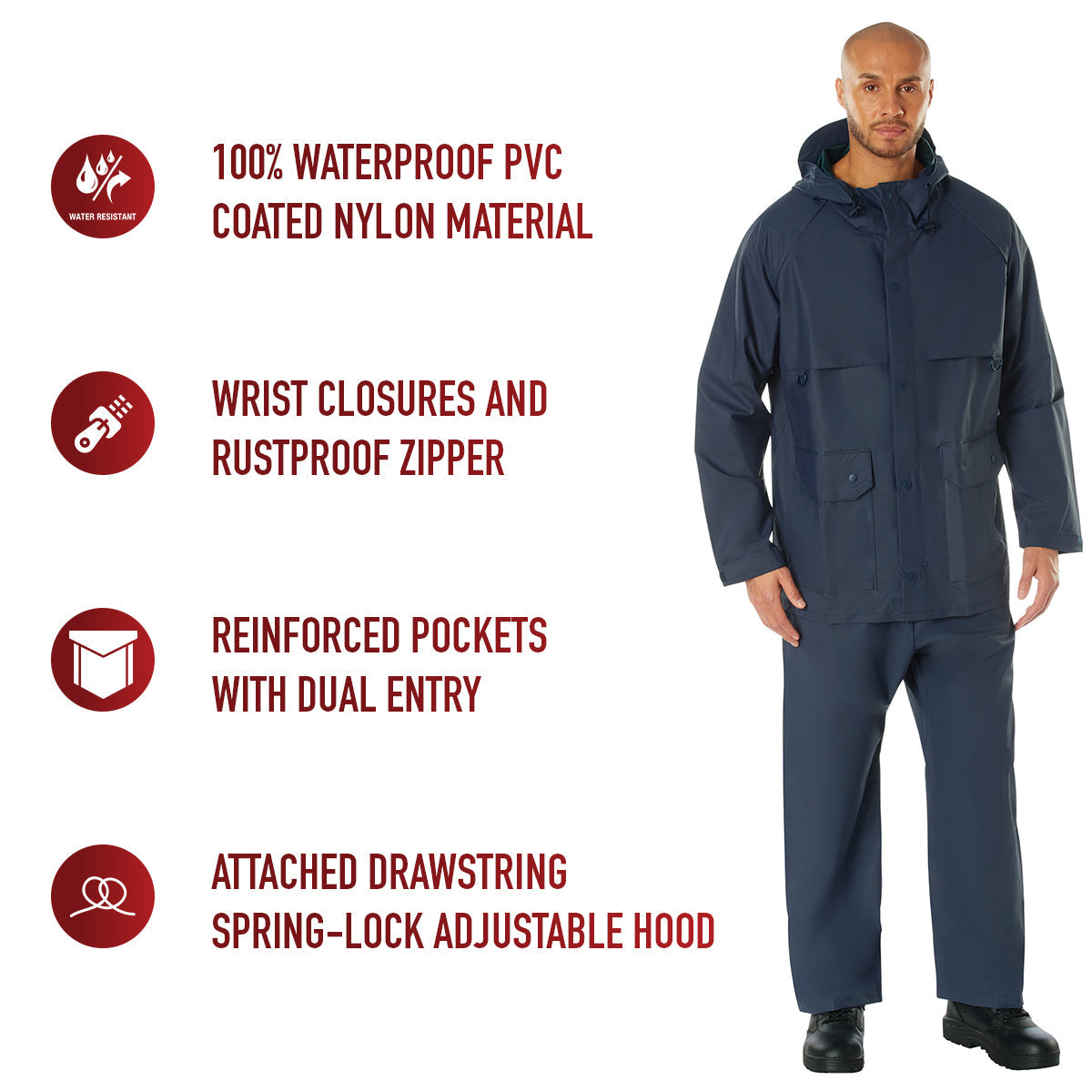 Rothco 2 Piece Microlite PVC Rainsuit LARSON TACTICAL SUPPLY