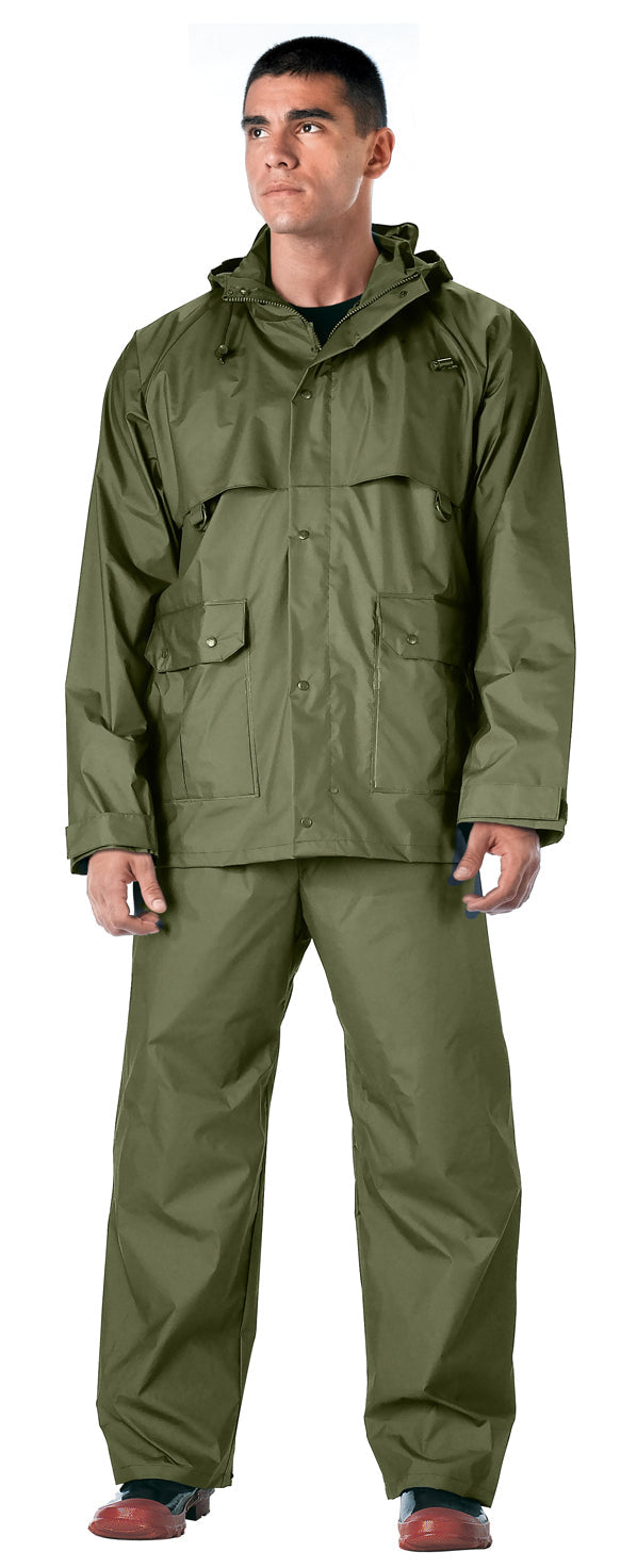 Rothco 2 Piece Microlite PVC Rainsuit LARSON TACTICAL SUPPLY