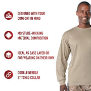 Rothco Moisture Wicking Long Sleeve T-Shirt LARSON TACTICAL SUPPLY