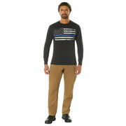 Rothco Long Sleeve Thin Blue Line T-Shirt LARSON TACTICAL SUPPLY
