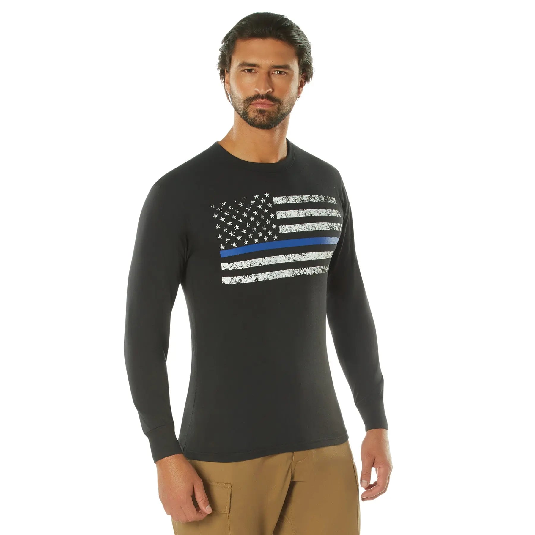 Rothco Long Sleeve Thin Blue Line T-Shirt LARSON TACTICAL SUPPLY