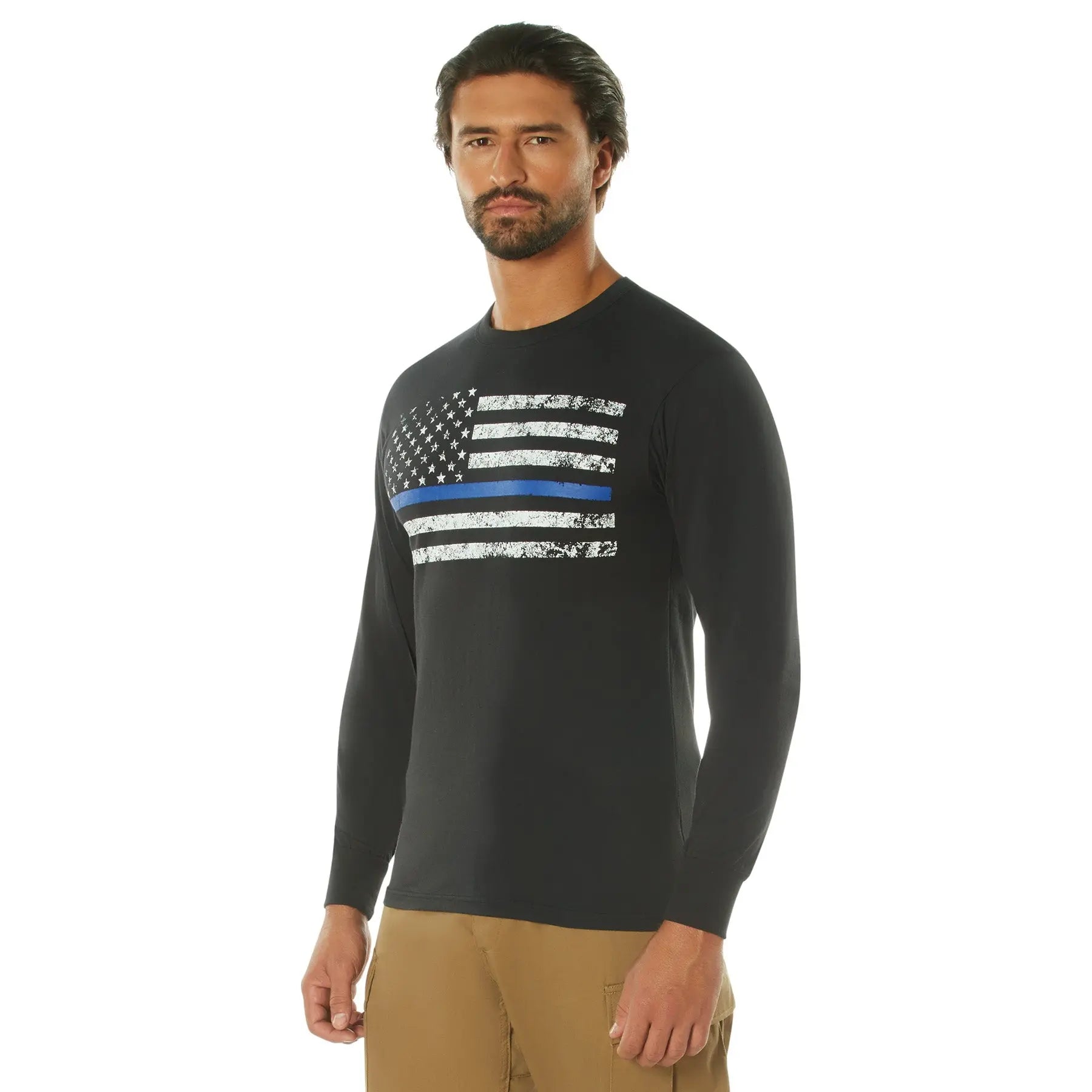 Rothco Long Sleeve Thin Blue Line T-Shirt LARSON TACTICAL SUPPLY