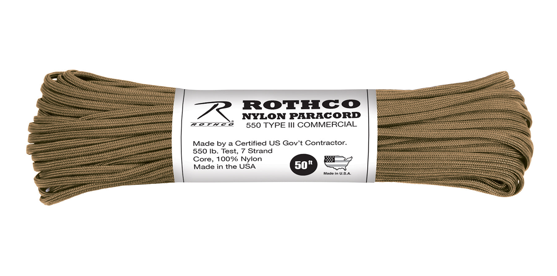 Rothco Nylon Paracord Type III 550 LB LARSON TACTICAL SUPPLY