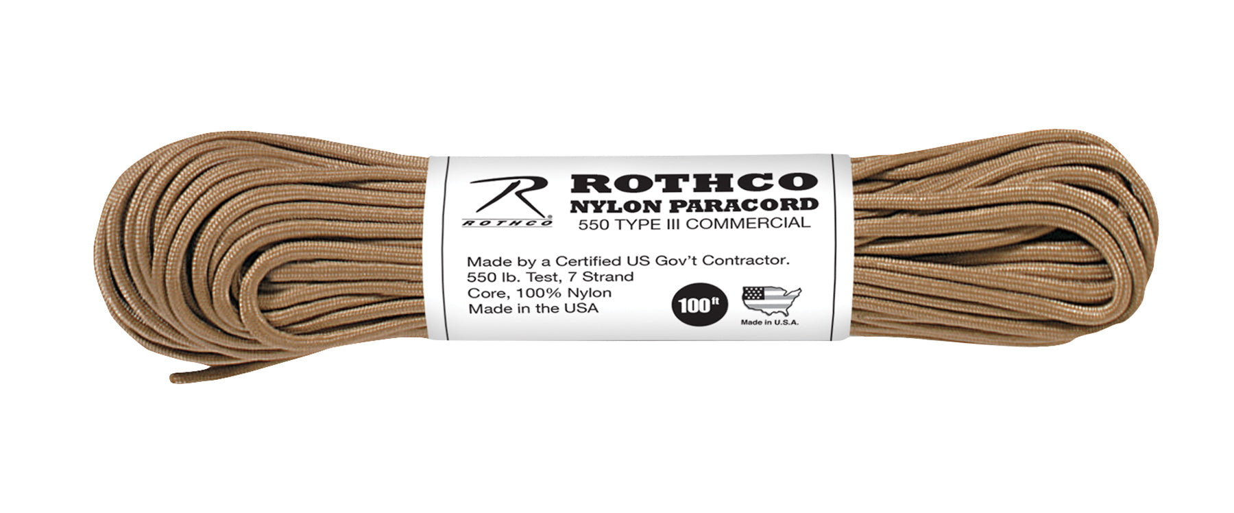 Rothco Nylon Paracord Type III 550 LB LARSON TACTICAL SUPPLY