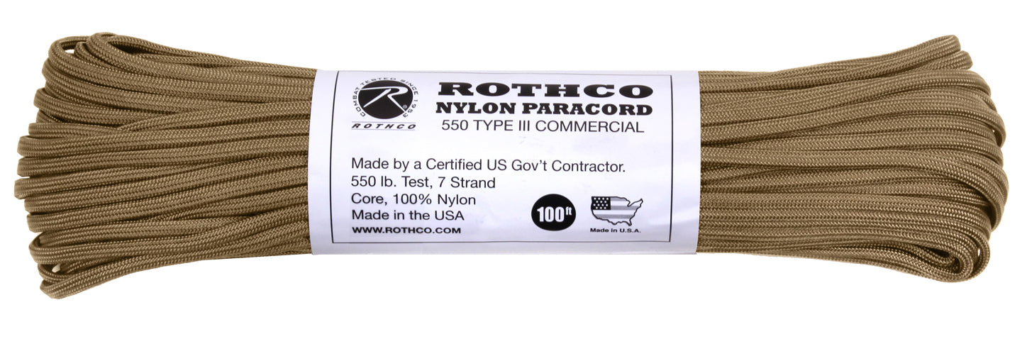 Rothco Nylon Paracord Type III 550 LB LARSON TACTICAL SUPPLY