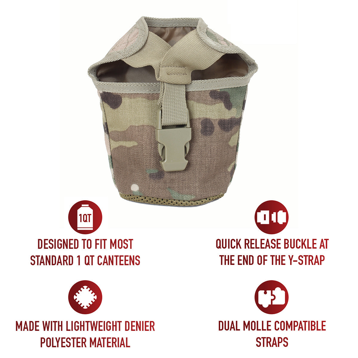 Rothco MOLLE Compatible 1 Quart Canteen Pouch / Cover LARSON TACTICAL SUPPLY