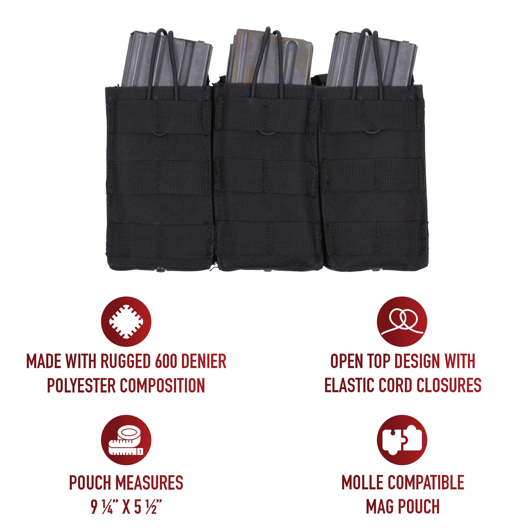 Rothco MOLLE Triple Mag Pouch LARSON TACTICAL SUPPLY