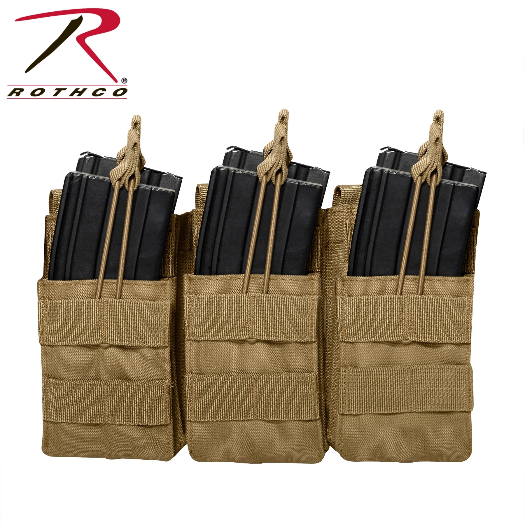 Rothco MOLLE Open Top Six Rifle Mag Pouch LARSON TACTICAL SUPPLY