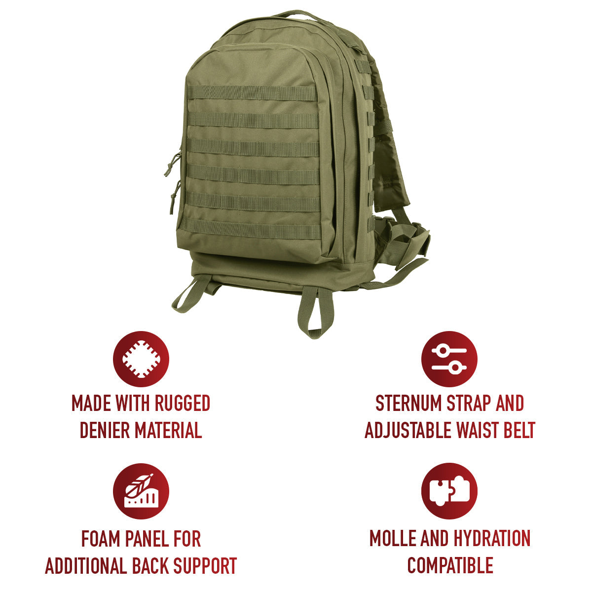 Rothco MOLLE II 3-Day Assault Pack LARSON TACTICAL SUPPLY