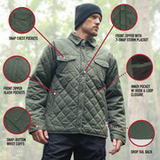 Rothco Diamond Quilted Cotton Jacket LARSON TACTICAL SUPPLY