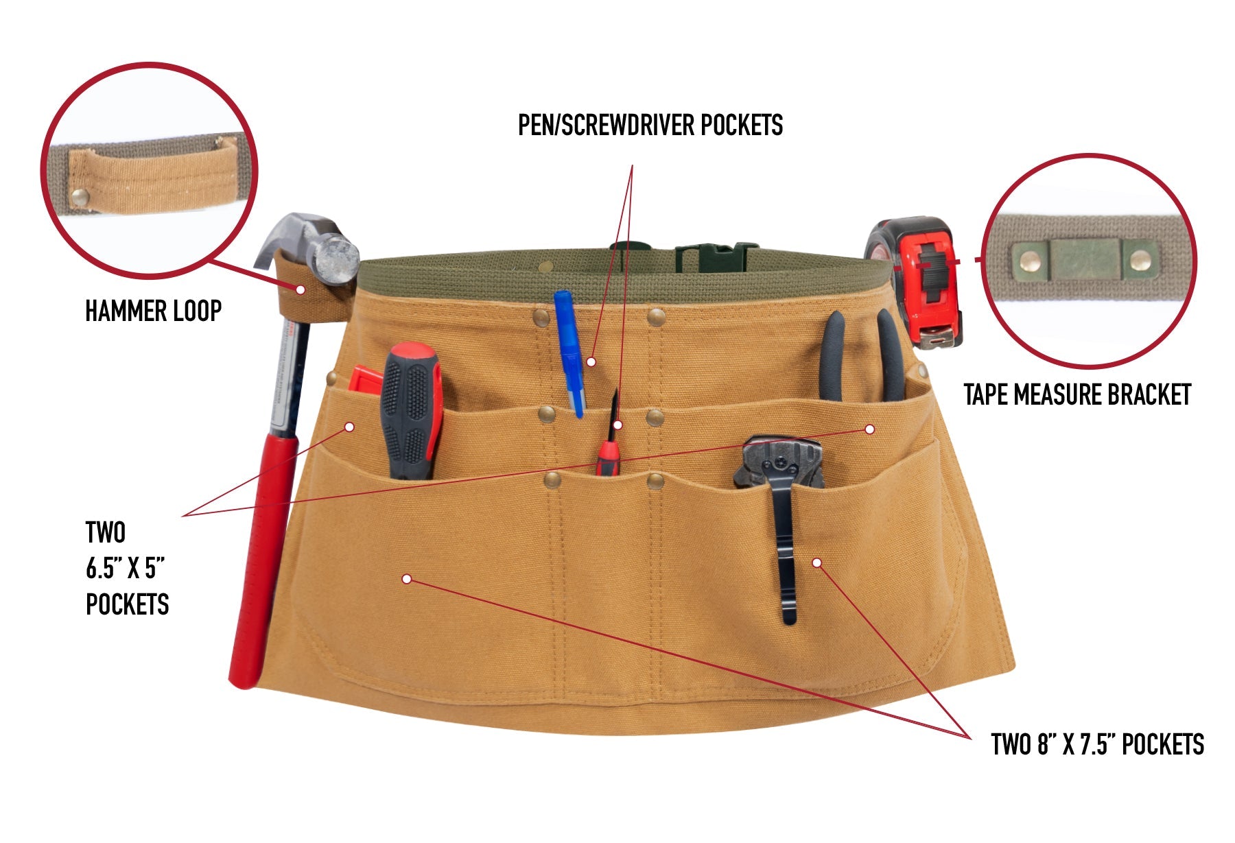 Rothco Canvas Waist Work Apron LARSON TACTICAL SUPPLY