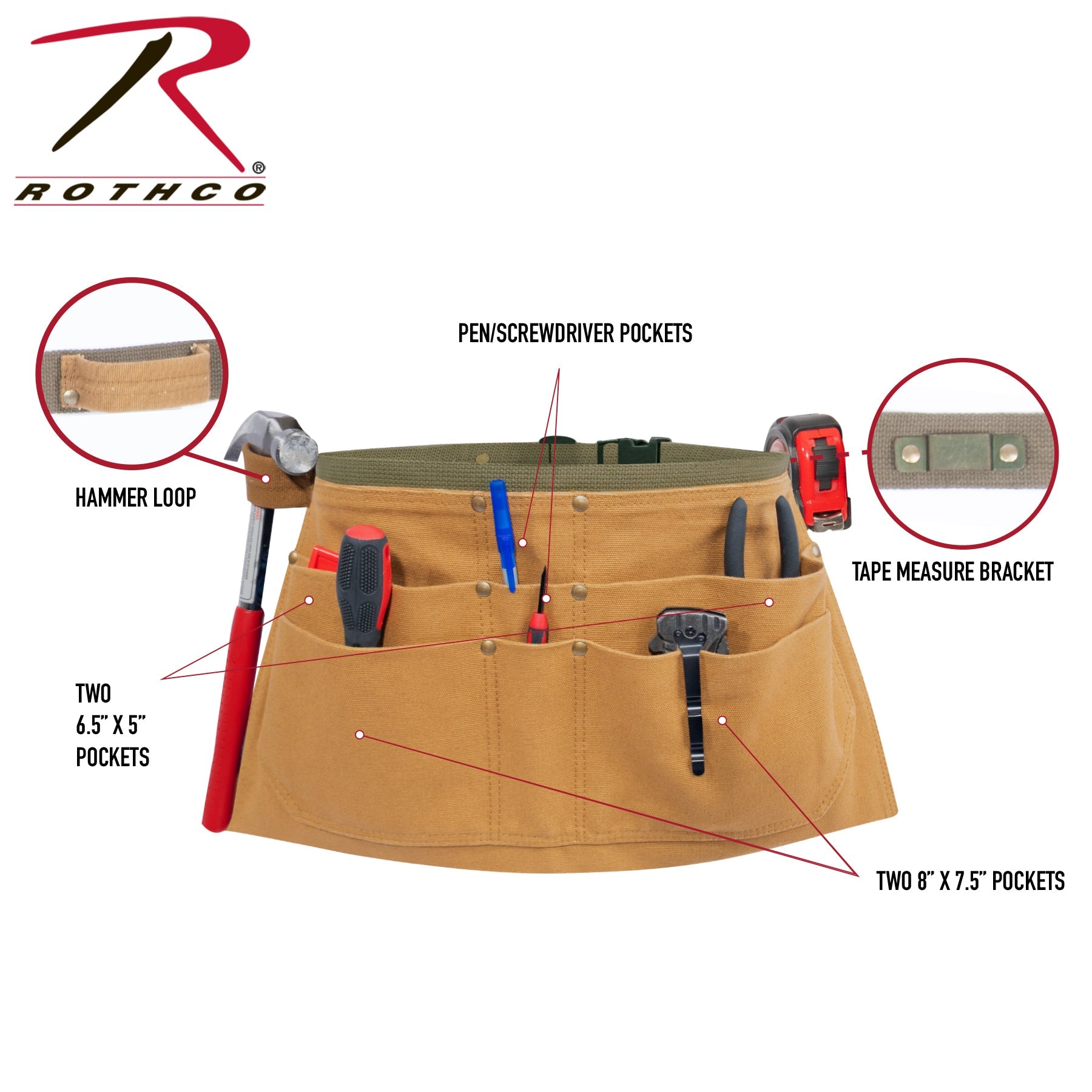 Rothco Canvas Waist Work Apron LARSON TACTICAL SUPPLY