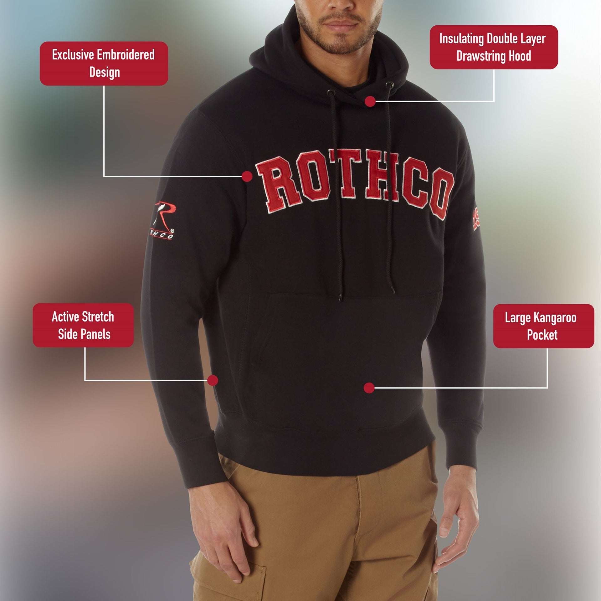 Rothco 1953 Embroidered Every Day Hoodie LARSON TACTICAL SUPPLY