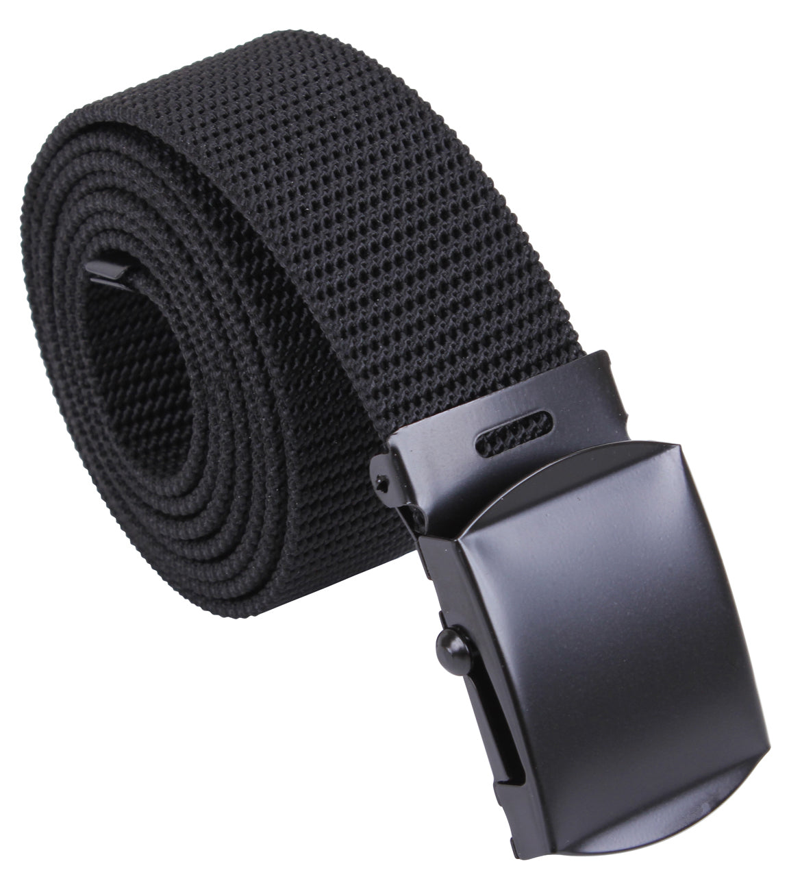 Rothco Nylon Web Belt - Black Webbing LARSON TACTICAL SUPPLY