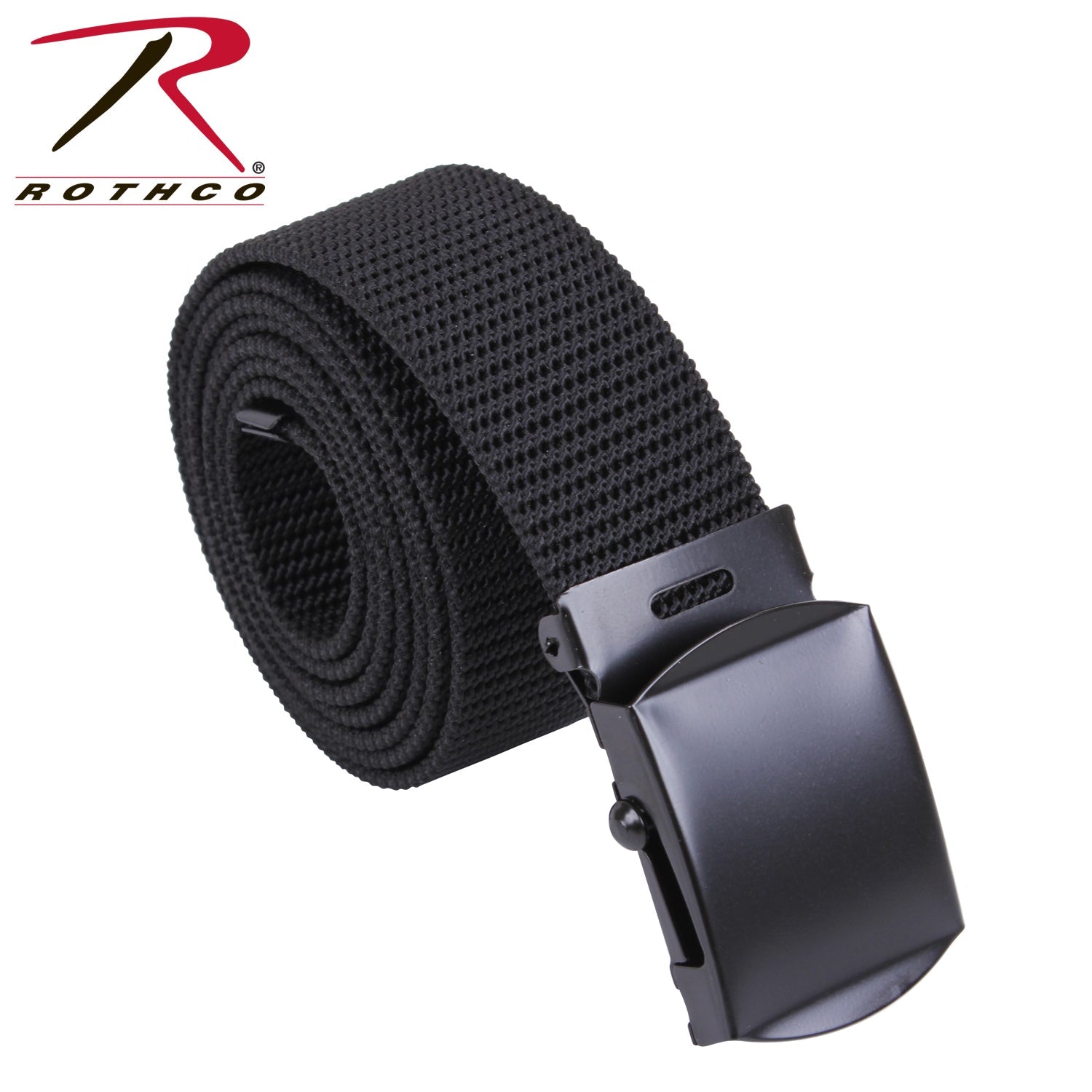Rothco Nylon Web Belt - Black Webbing LARSON TACTICAL SUPPLY