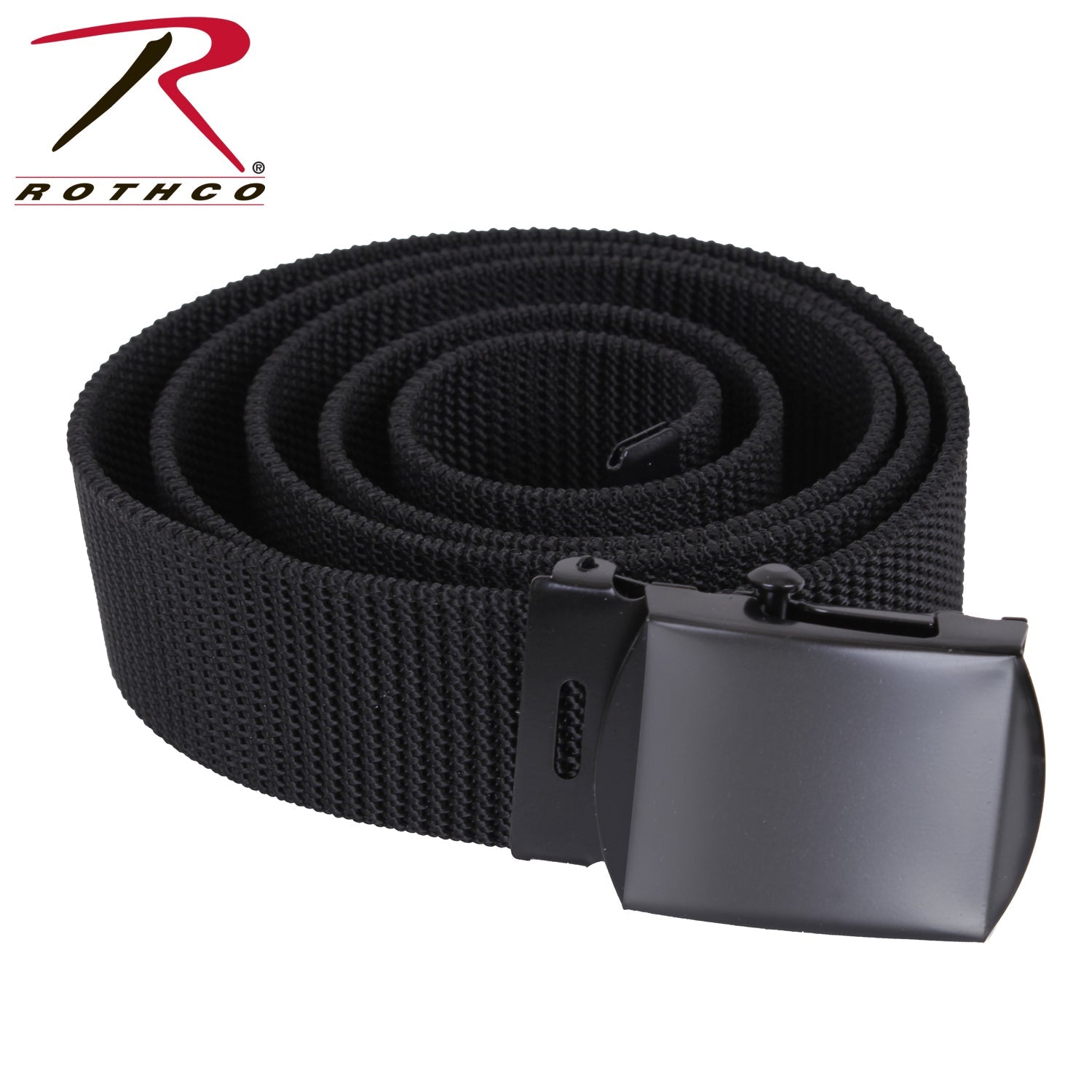 Rothco Nylon Web Belt - Black Webbing LARSON TACTICAL SUPPLY
