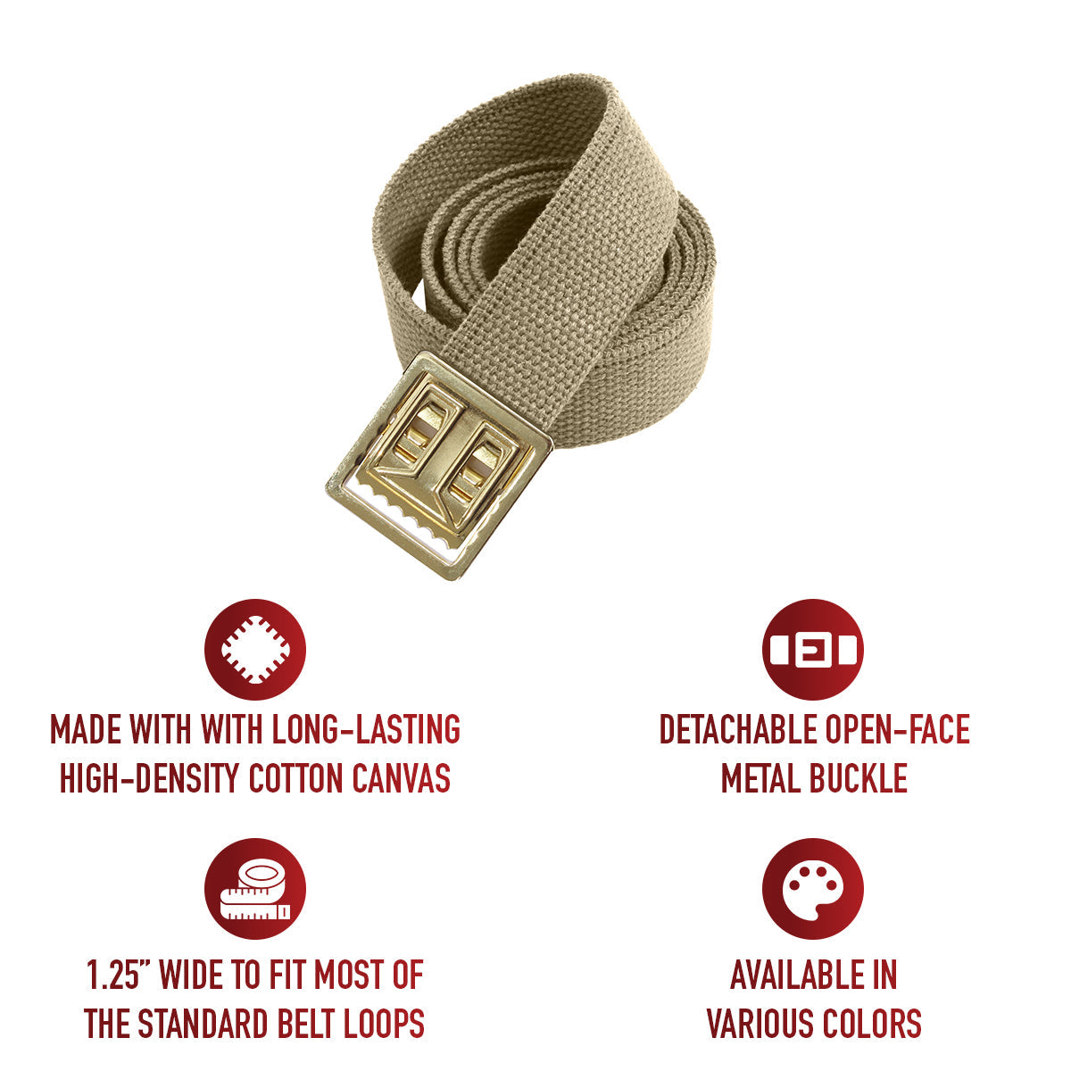 Rothco Military Web Belts With Open Face Buckle LARSON TACTICAL SUPPLY