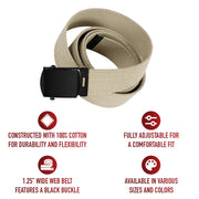Rothco Web Belt with Buckle LARSON TACTICAL SUPPLY