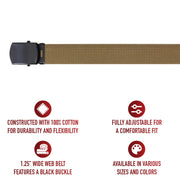 Rothco Web Belt with Buckle LARSON TACTICAL SUPPLY