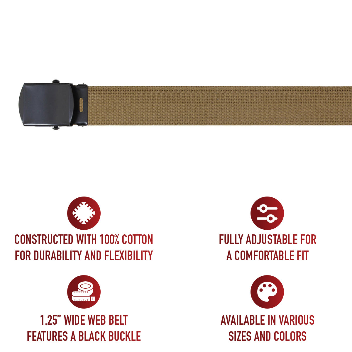 Rothco Web Belt with Buckle LARSON TACTICAL SUPPLY