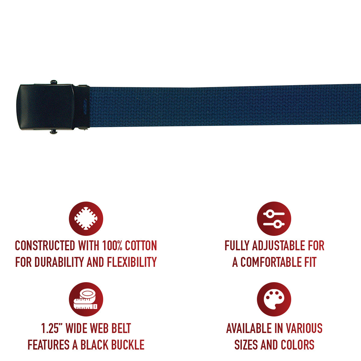 Rothco Web Belt with Buckle LARSON TACTICAL SUPPLY