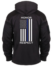 Rothco Honor and Respect Thin Blue Line Concealed Carry Hoodie - Black LARSON TACTICAL SUPPLY
