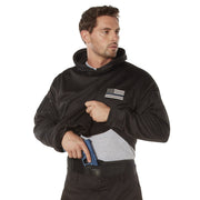 Rothco Honor and Respect Thin Blue Line Concealed Carry Hoodie - Black LARSON TACTICAL SUPPLY