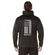 Rothco Honor and Respect Thin Blue Line Concealed Carry Hoodie - Black LARSON TACTICAL SUPPLY