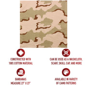 Rothco Large Camo Bandana 27 x 27 Inch LARSON TACTICAL SUPPLY