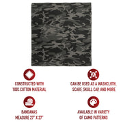 Rothco Large Camo Bandana 27 x 27 Inch LARSON TACTICAL SUPPLY