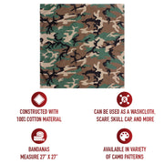 Rothco Large Camo Bandana 27 x 27 Inch LARSON TACTICAL SUPPLY