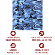 Rothco Large Camo Bandana 27 x 27 Inch LARSON TACTICAL SUPPLY