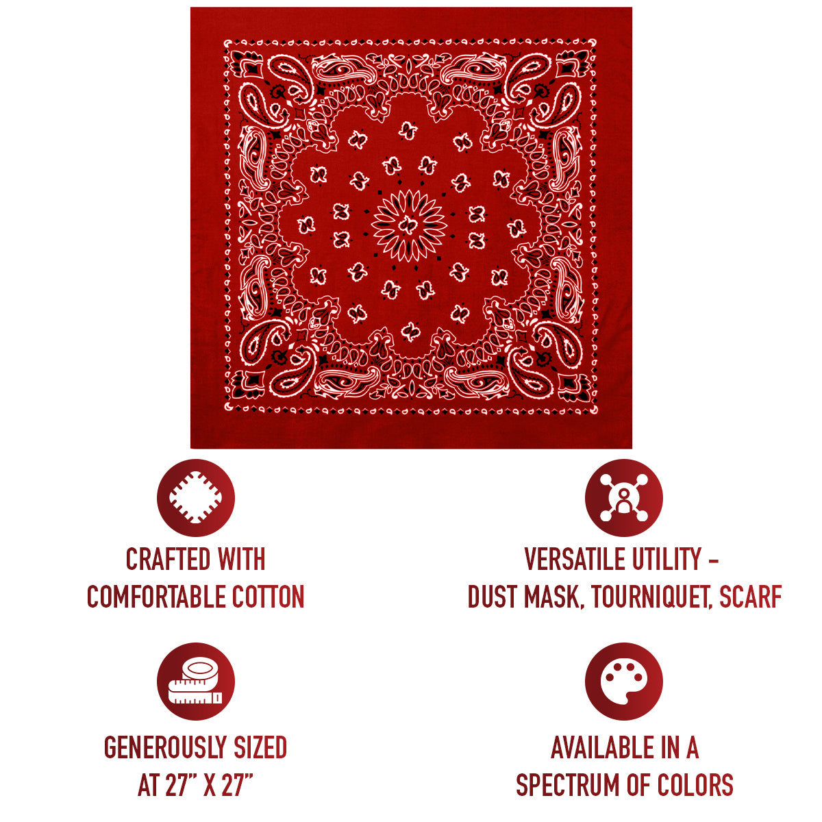 Rothco Trainmen Paisley Bandana – Extra-Large - 27” X 27" LARSON TACTICAL SUPPLY