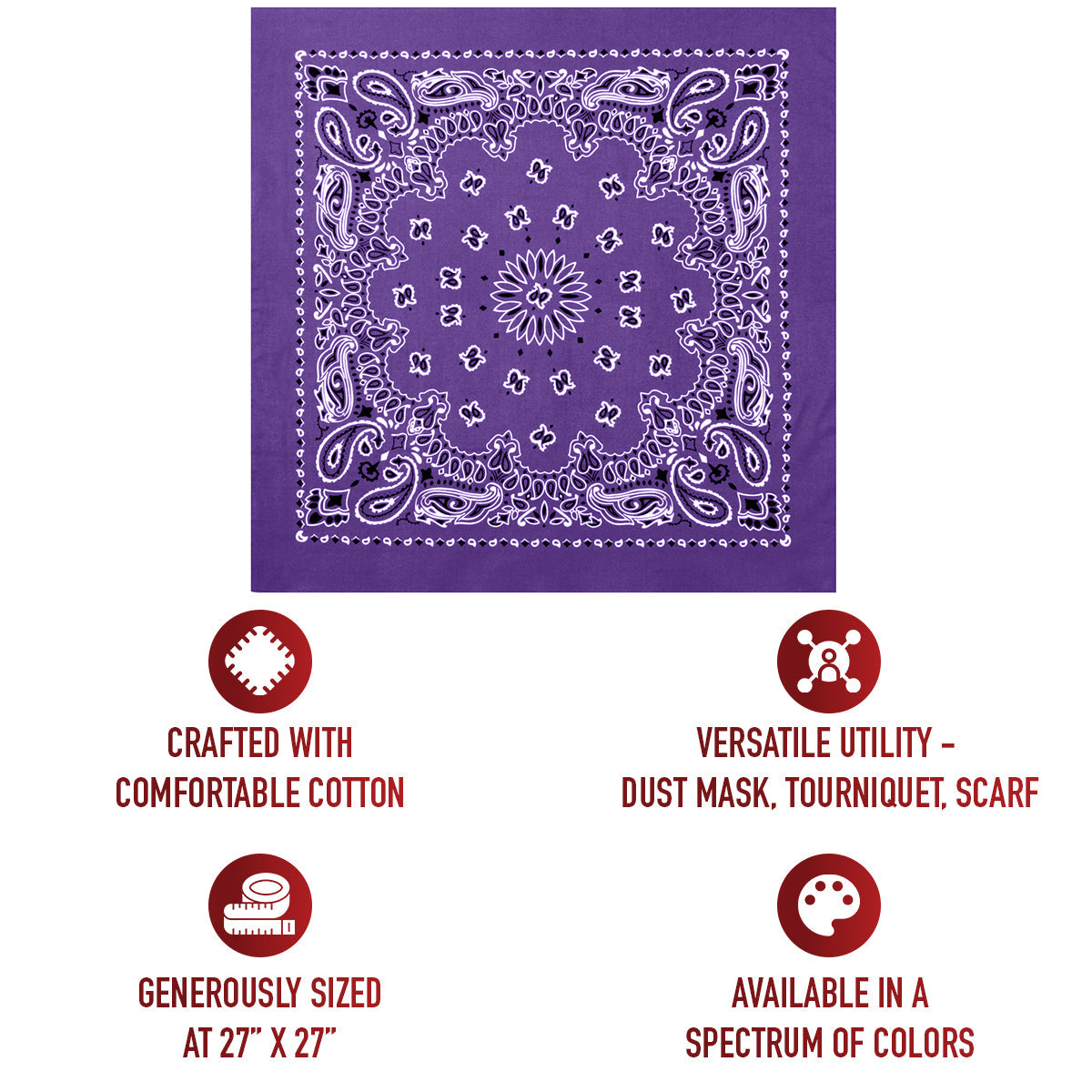 Rothco Trainmen Paisley Bandana – Extra-Large - 27” X 27" LARSON TACTICAL SUPPLY