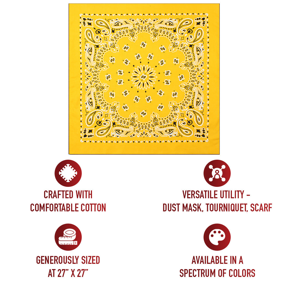 Rothco Trainmen Paisley Bandana – Extra-Large - 27” X 27" LARSON TACTICAL SUPPLY