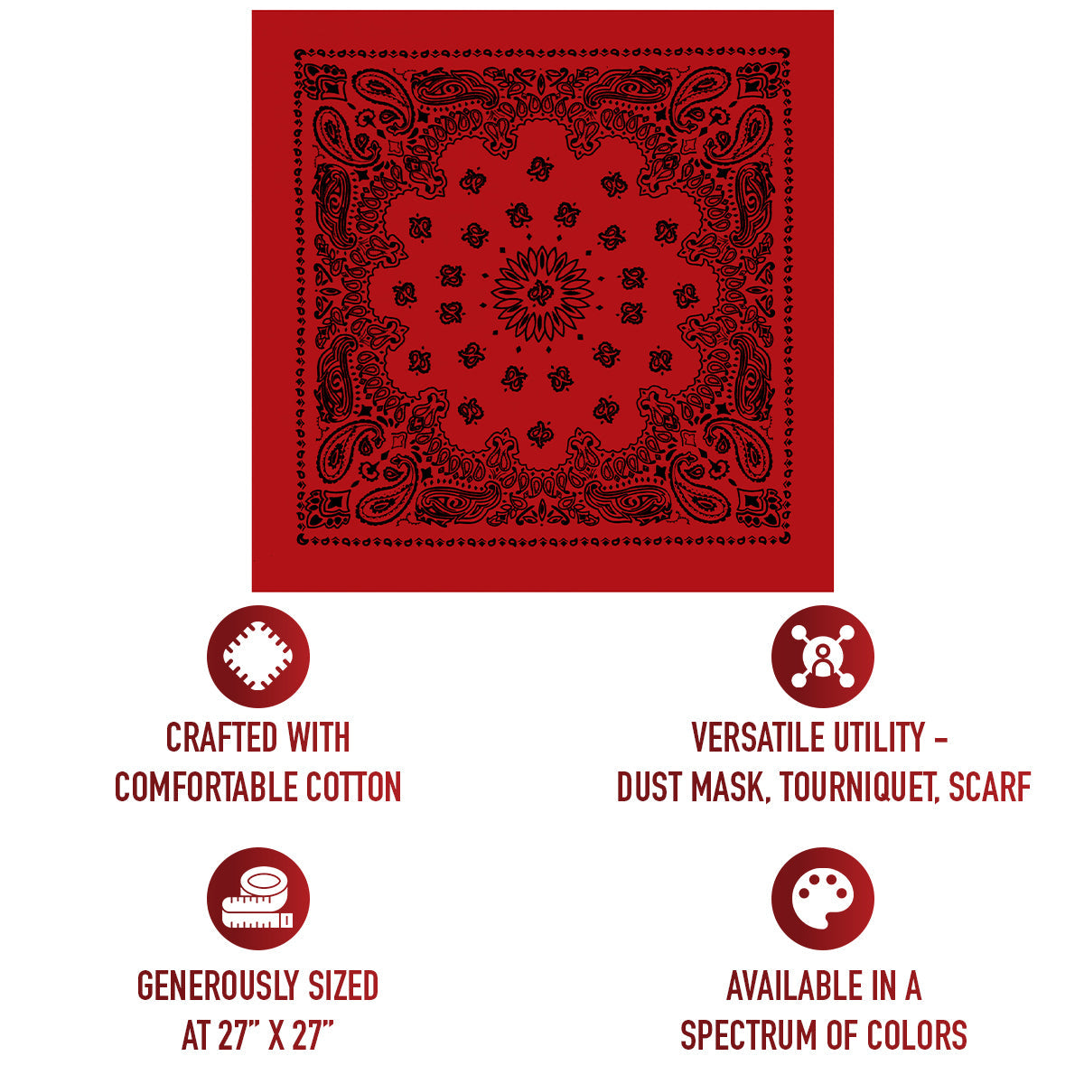 Rothco Trainmen Paisley Bandana – Extra-Large - 27” X 27" LARSON TACTICAL SUPPLY