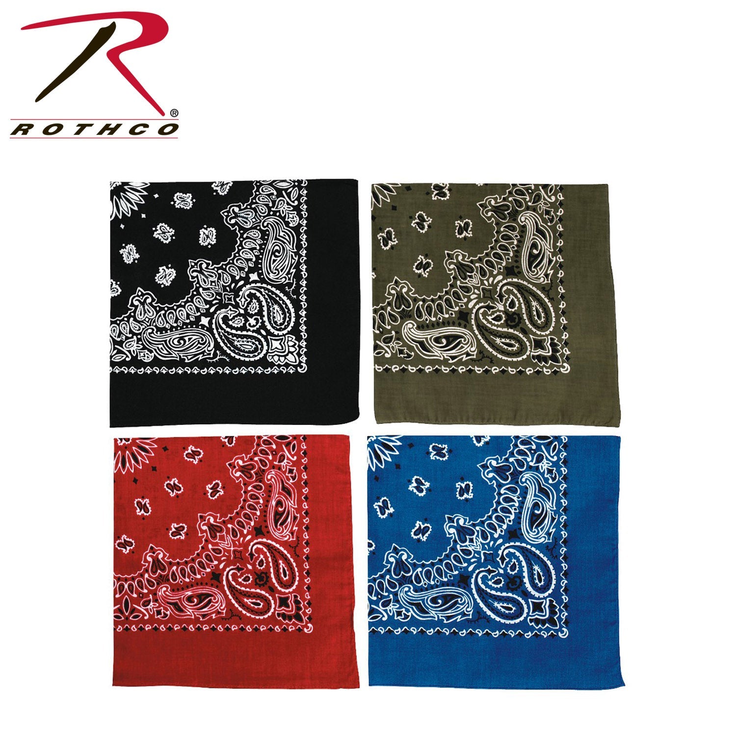 Rothco Trainmen Paisley Bandana – Extra-Large - 27” X 27" LARSON TACTICAL SUPPLY