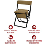 Rothco Deluxe Folding Stool With Pouch LARSON TACTICAL SUPPLY