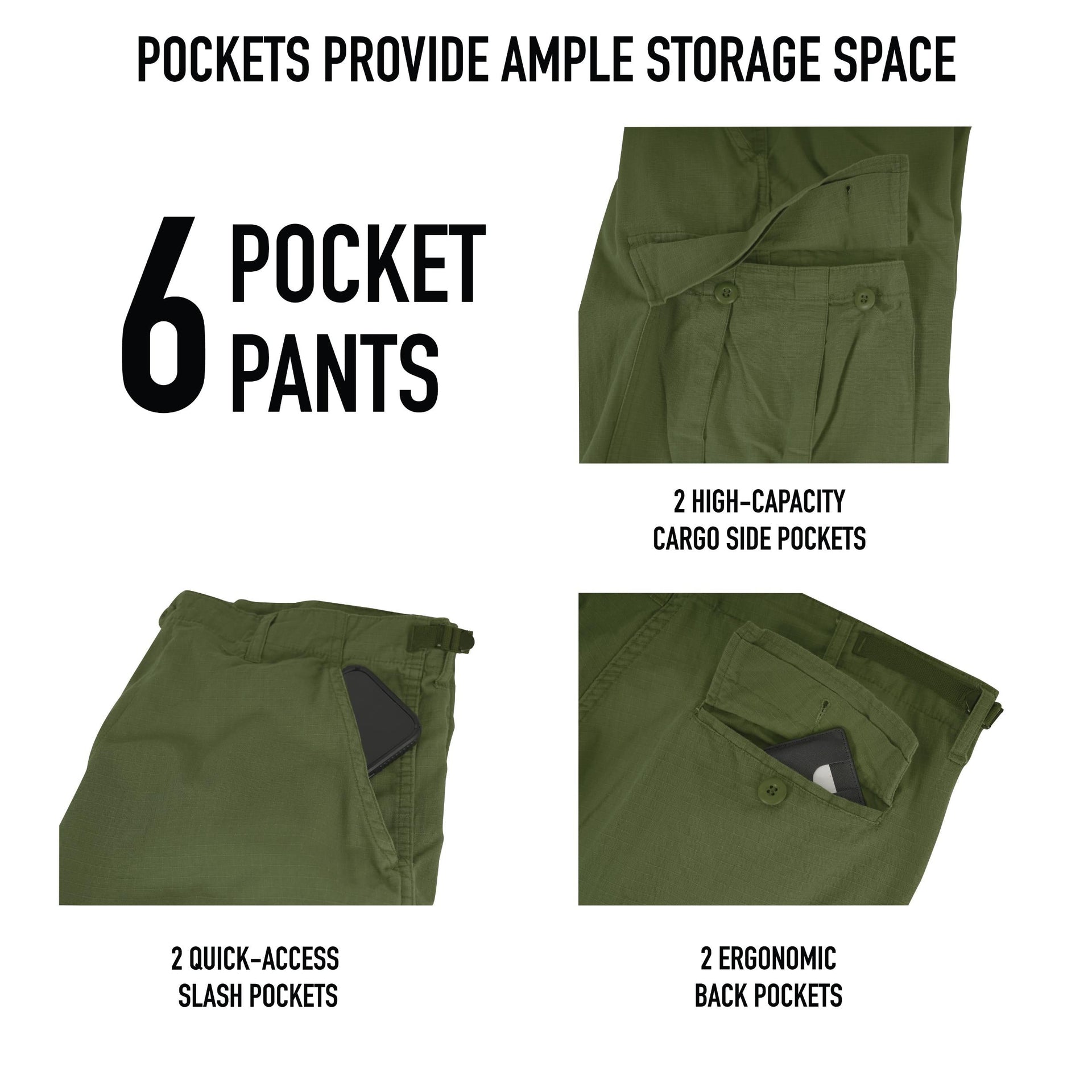 Rothco Vintage Vietnam Rip-Stop Fatigue Pants LARSON TACTICAL SUPPLY