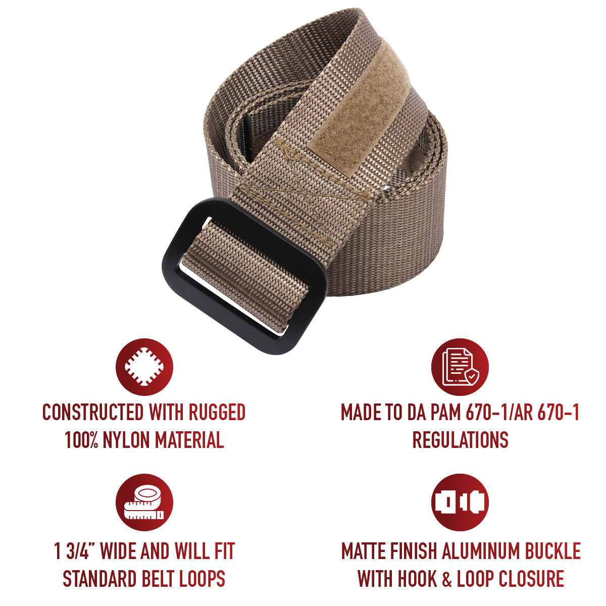 Rothco AR 670-1 Compliant Military Riggers Belt LARSON TACTICAL SUPPLY