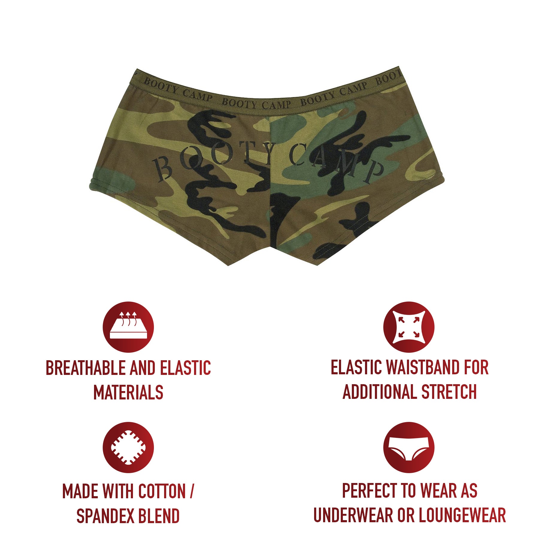 Rothco Woodland Camo "Booty Camp" Booty Shorts & Tank Top LARSON TACTICAL SUPPLY