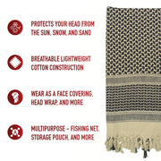 Rothco Lightweight Shemagh Tactical Desert Keffiyeh Scarf LARSON TACTICAL SUPPLY