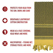 Rothco Lightweight Shemagh Tactical Desert Keffiyeh Scarf LARSON TACTICAL SUPPLY