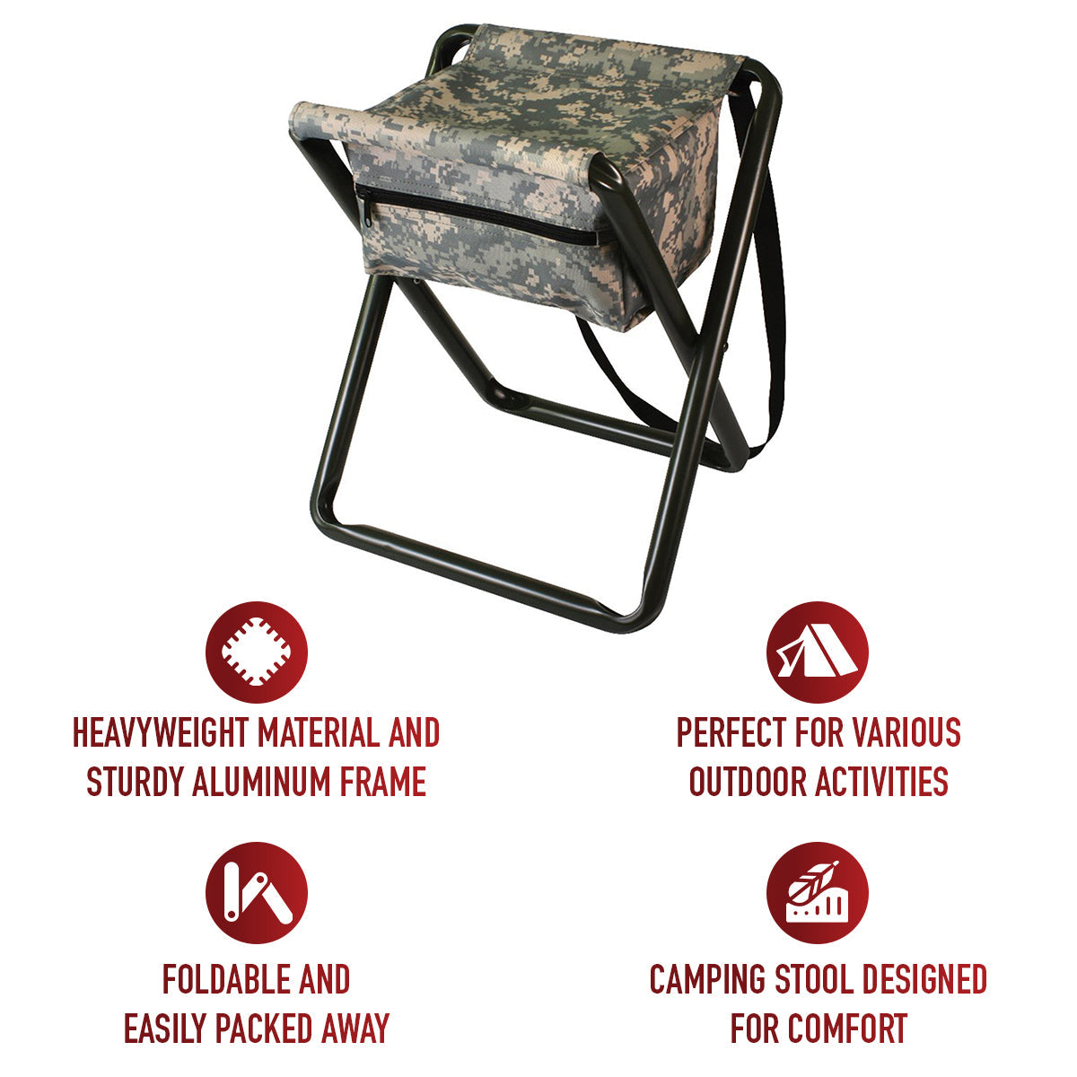 Rothco Deluxe Stool With Pouch LARSON TACTICAL SUPPLY