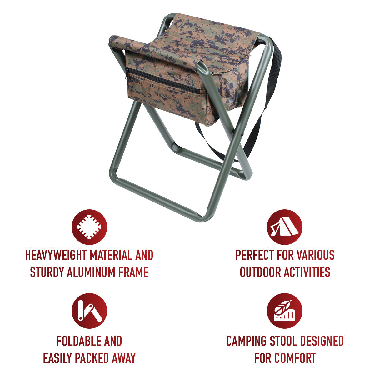 Rothco Deluxe Stool With Pouch LARSON TACTICAL SUPPLY