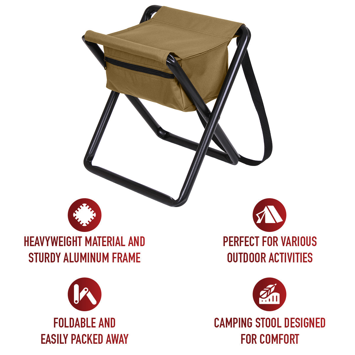 Rothco Deluxe Stool With Pouch LARSON TACTICAL SUPPLY